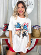 Retro Honor the Brave Graphic Tee-130 Graphic Tees-Heathered Boho-Heathered Boho Boutique, Women's Fashion and Accessories in Palmetto, FL