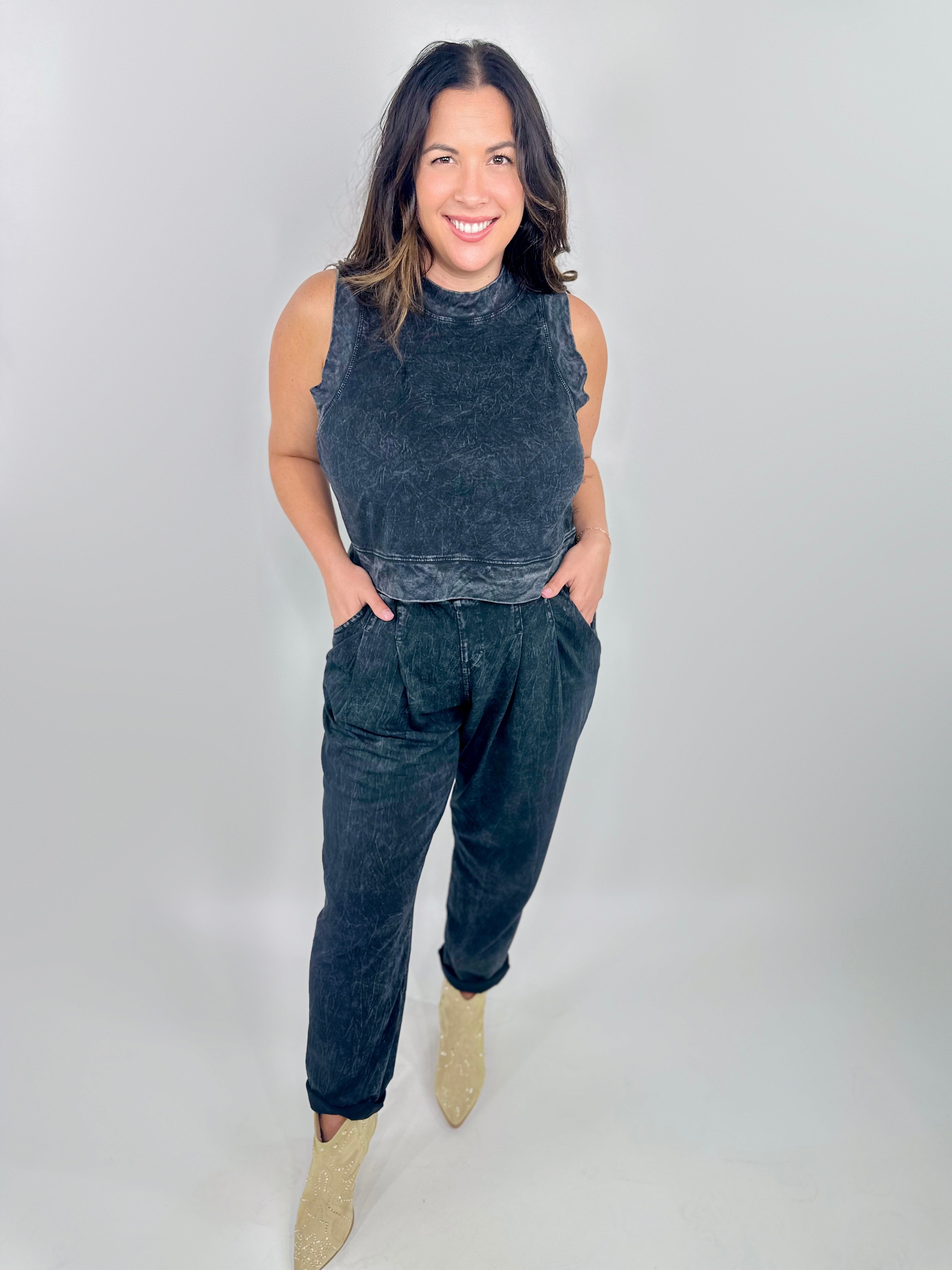 RESTOCK : Game Time Cotton Joggers-150 PANTS-Rae Mode-Heathered Boho Boutique, Women's Fashion and Accessories in Palmetto, FL