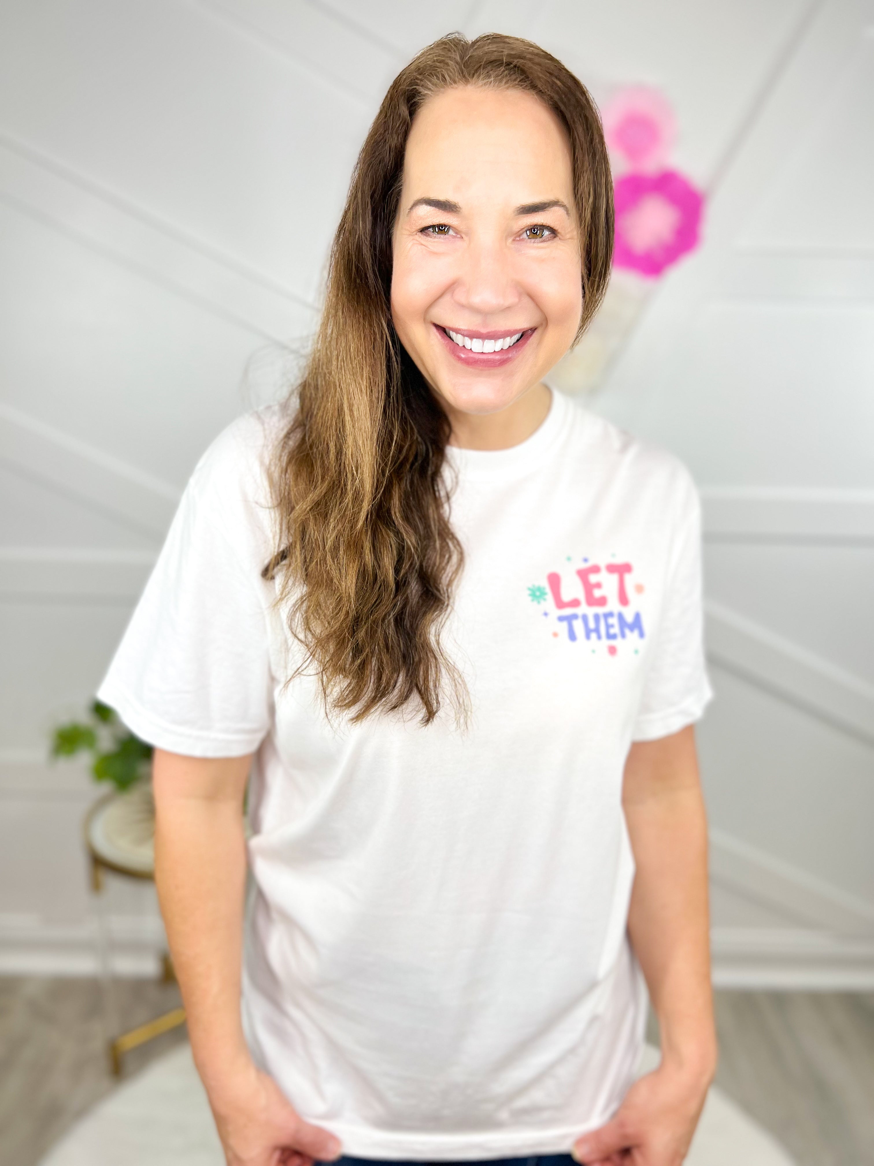 Let Them Graphic Tee - White-130 Graphic Tees-Heathered Boho-Heathered Boho Boutique, Women's Fashion and Accessories in Palmetto, FL