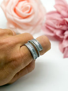 CZ Stacked Baugette Ring-310 Jewelry-RM Manufacturing-Heathered Boho Boutique, Women's Fashion and Accessories in Palmetto, FL