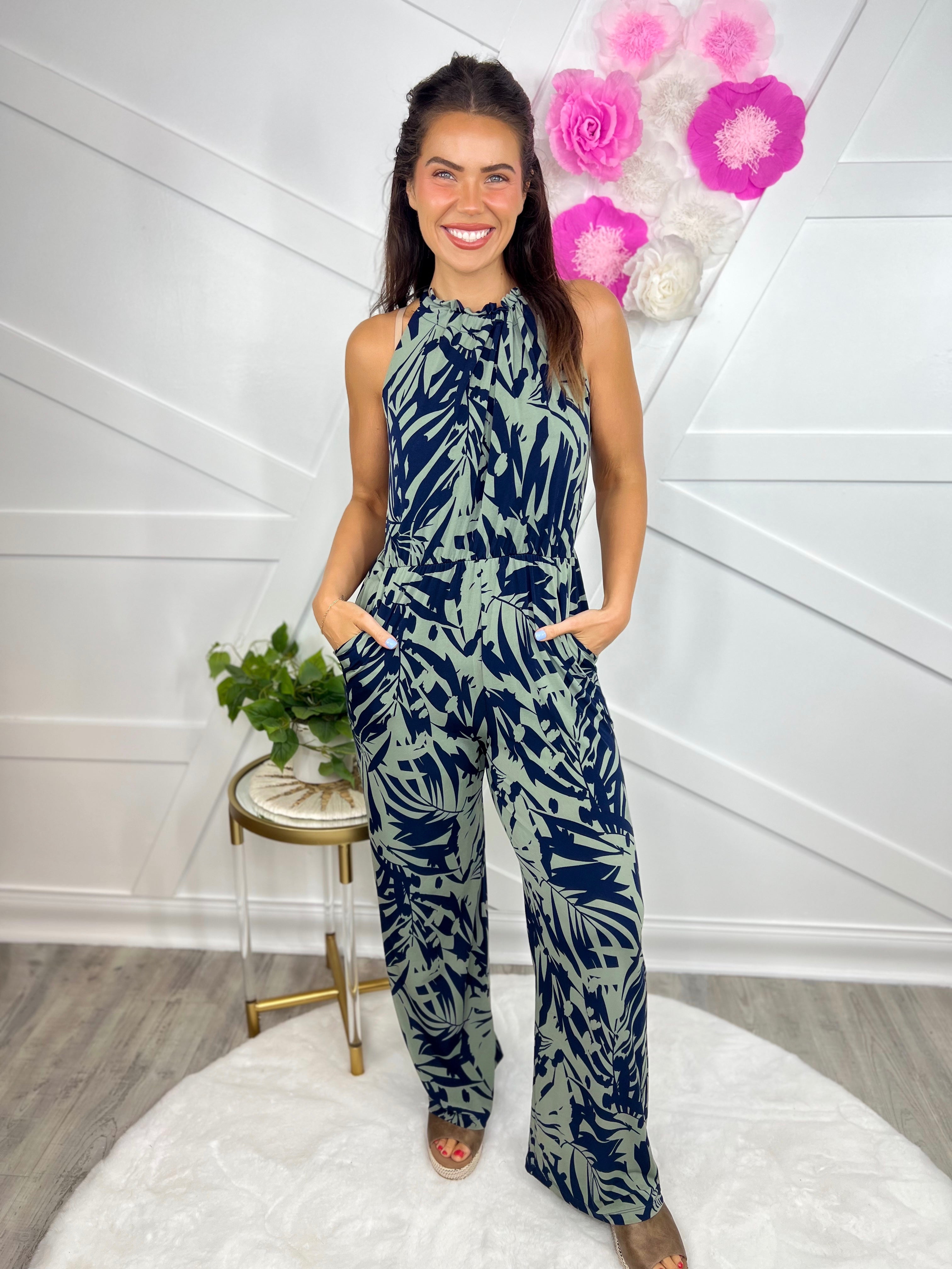 RESTOCK: Tropic Potential Jumpsuit-230 Dresses/Jumpsuits/Rompers-GILLI-Heathered Boho Boutique, Women's Fashion and Accessories in Palmetto, FL