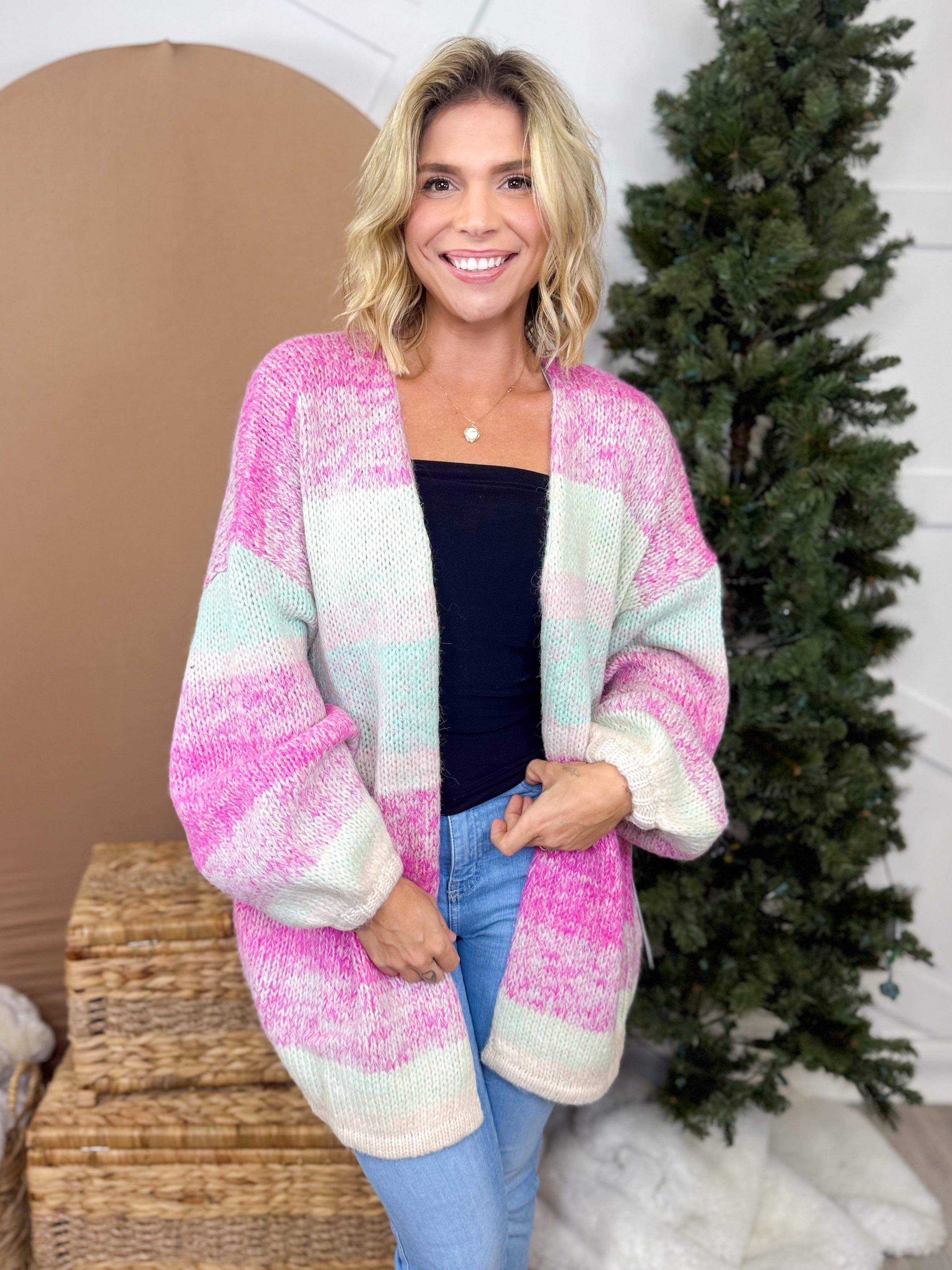 Clever Cardigan-220 Cardigans/ Kimonos-LUMIERE-Heathered Boho Boutique, Women's Fashion and Accessories in Palmetto, FL
