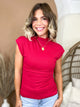 The Fall Foundation Top-110 SHORT SLEEVE TOP-ODDI-Heathered Boho Boutique, Women's Fashion and Accessories in Palmetto, FL