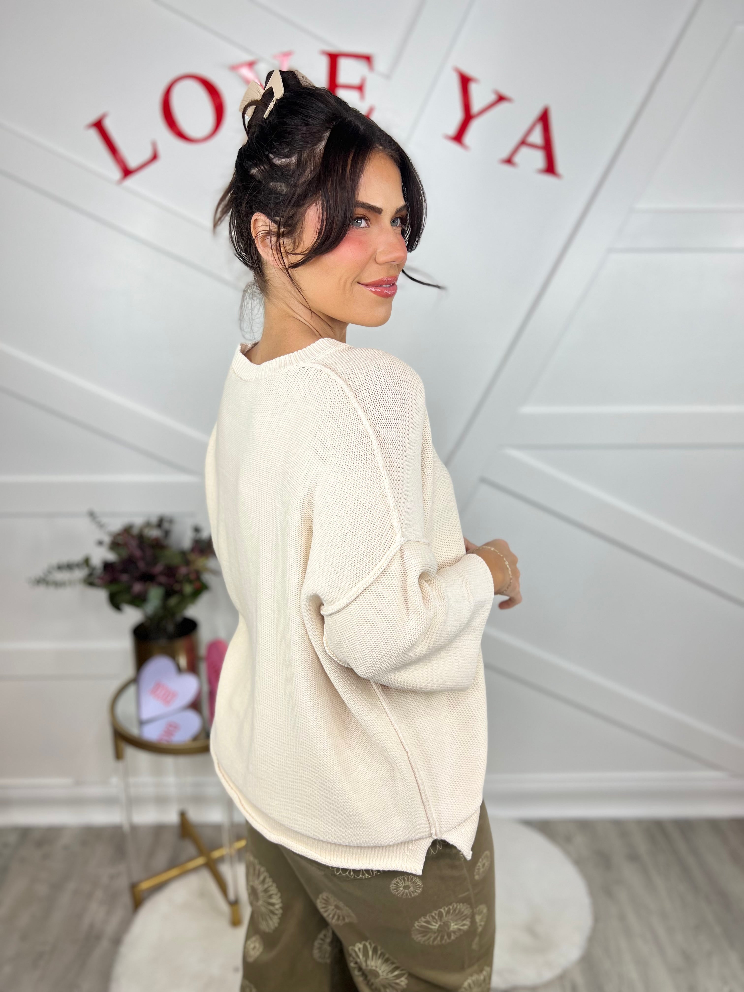 RESTOCK : On Set Sweater-125 Sweater-Easel-Heathered Boho Boutique, Women's Fashion and Accessories in Palmetto, FL