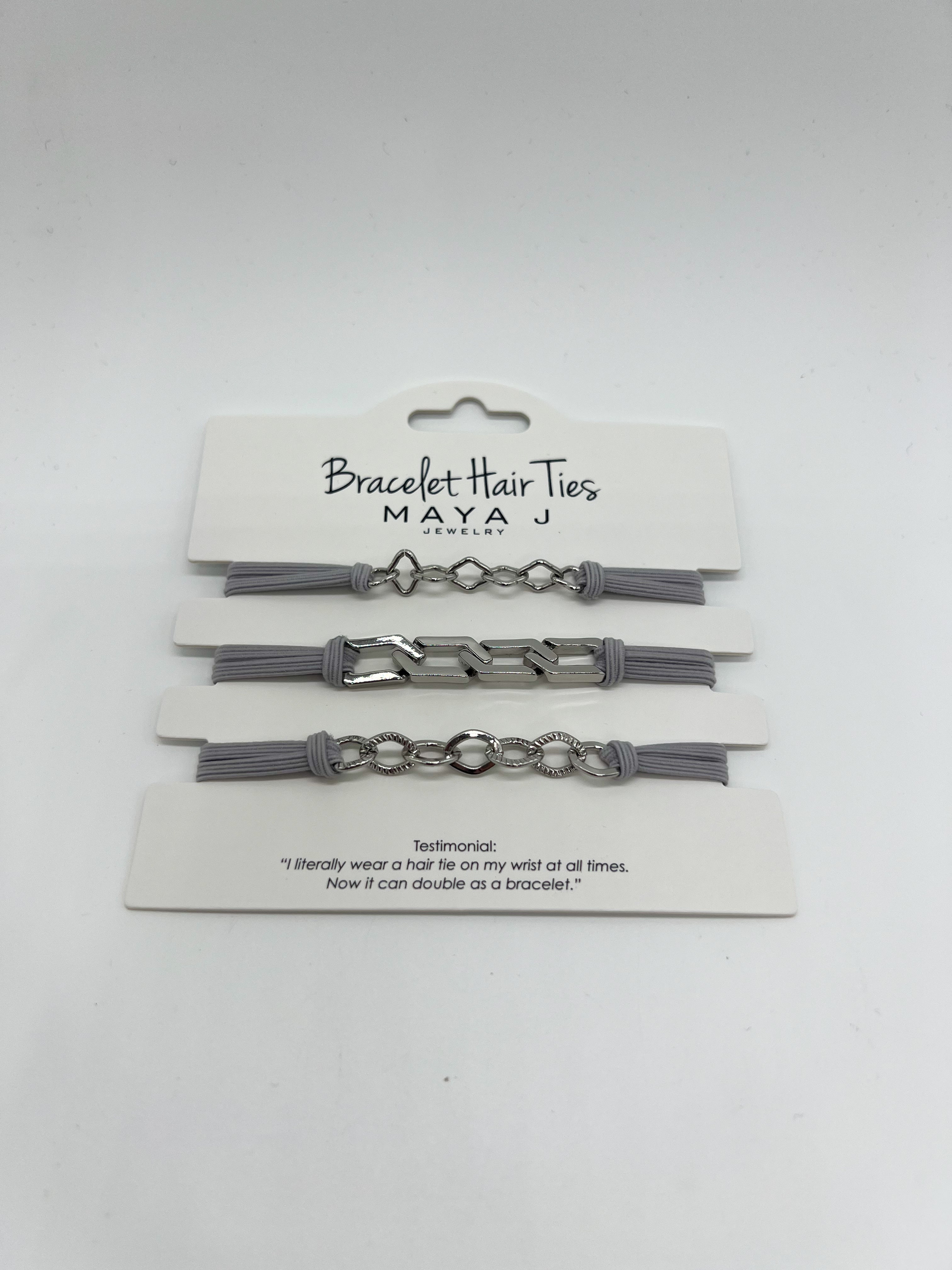 Classic Bracelet Hair Tie-330 Headwear-Maya J-Heathered Boho Boutique, Women's Fashion and Accessories in Palmetto, FL