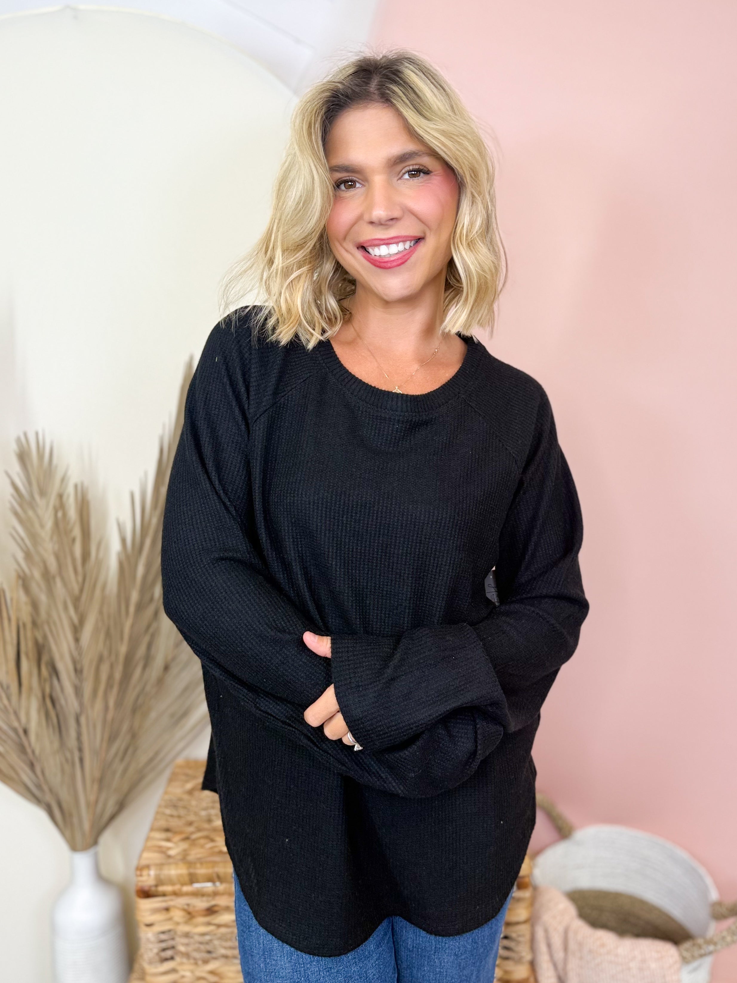 Cavalry Long Sleeve Top-120 LONG SLEEVE TOPS-HYFVE-Heathered Boho Boutique, Women's Fashion and Accessories in Palmetto, FL