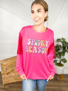 Spooky Season Sweatshirt-120 Long Sleeve Tops-Southern Grace-Heathered Boho Boutique, Women's Fashion and Accessories in Palmetto, FL