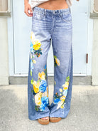 Wildflower Wash Wide Leg Pants-150 PANTS-ODDI-Heathered Boho Boutique, Women's Fashion and Accessories in Palmetto, FL