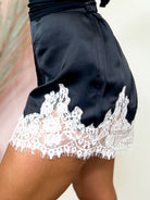Noir Nights Lace Shorts-160 SHORTS-STITCH & CO-Heathered Boho Boutique, Women's Fashion and Accessories in Palmetto, FL