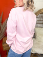 Crochet Cozy Season Graphic Sweatshirt-Light Pink-130 Graphic Tees-Heathered Boho-Heathered Boho Boutique, Women's Fashion and Accessories in Palmetto, FL