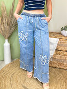 The Bloom & Wander Denim Pants-150 PANTS-HEIMISH-Heathered Boho Boutique, Women's Fashion and Accessories in Palmetto, FL