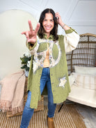 Peace Out Shacket-200 Jackets/Shackets-POL-Heathered Boho Boutique, Women's Fashion and Accessories in Palmetto, FL