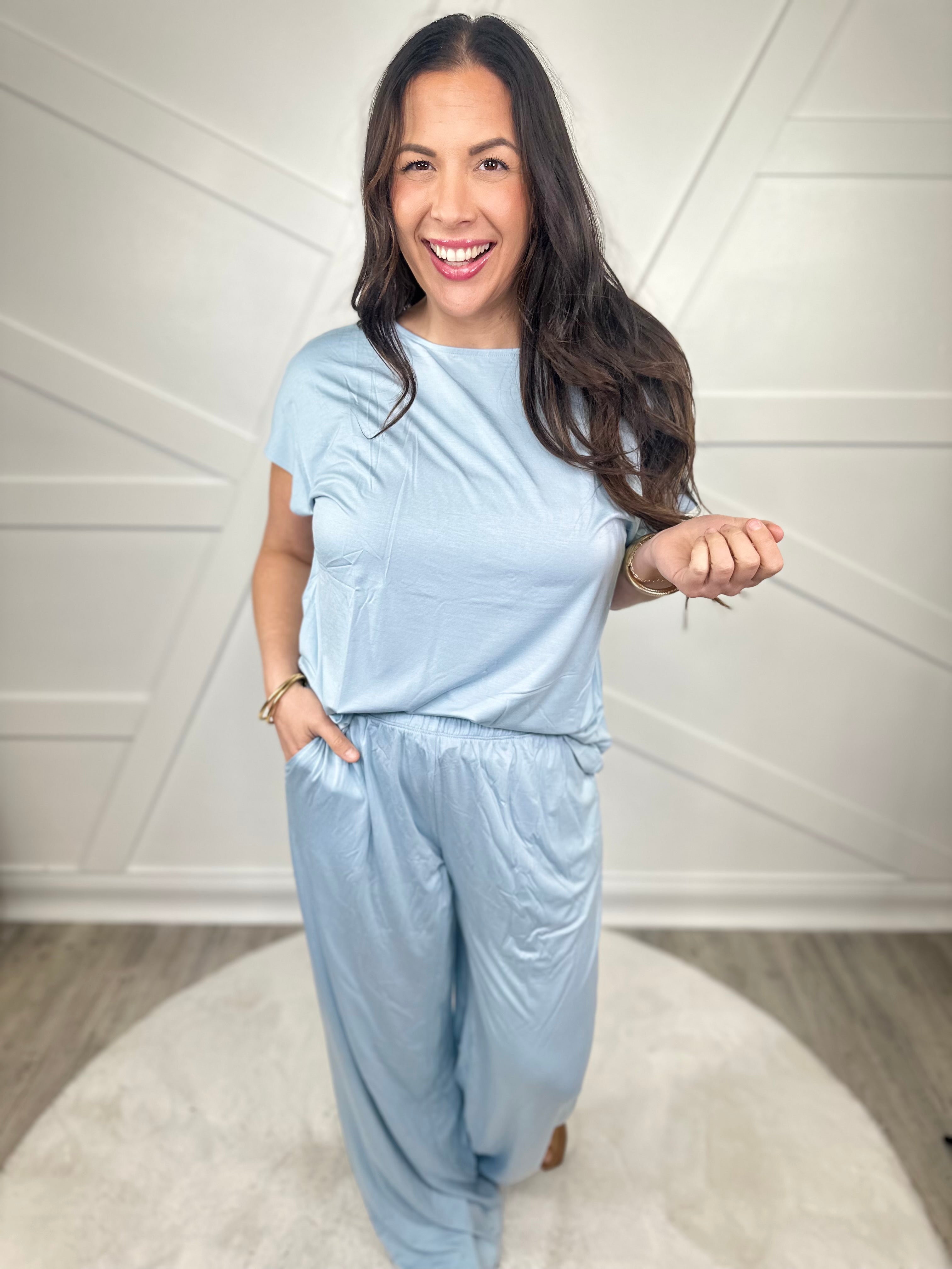 Restock: Game Changer Wide Leg Pants-150 PANTS-RAE MODE-Heathered Boho Boutique, Women's Fashion and Accessories in Palmetto, FL