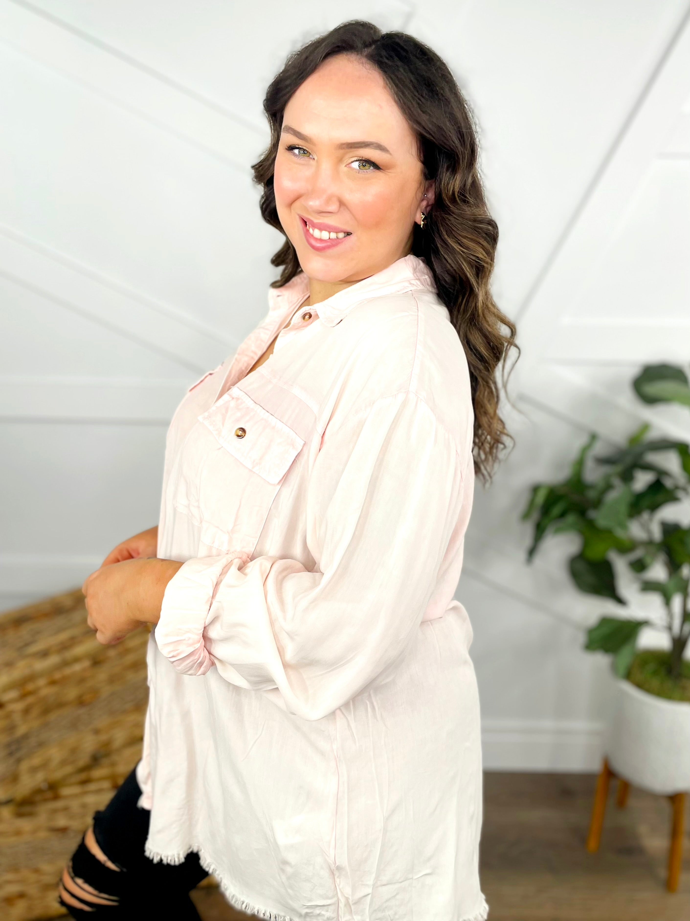 Look This Good Button Down-400 Takeover/Pre-Order-Easel-Heathered Boho Boutique, Women's Fashion and Accessories in Palmetto, FL