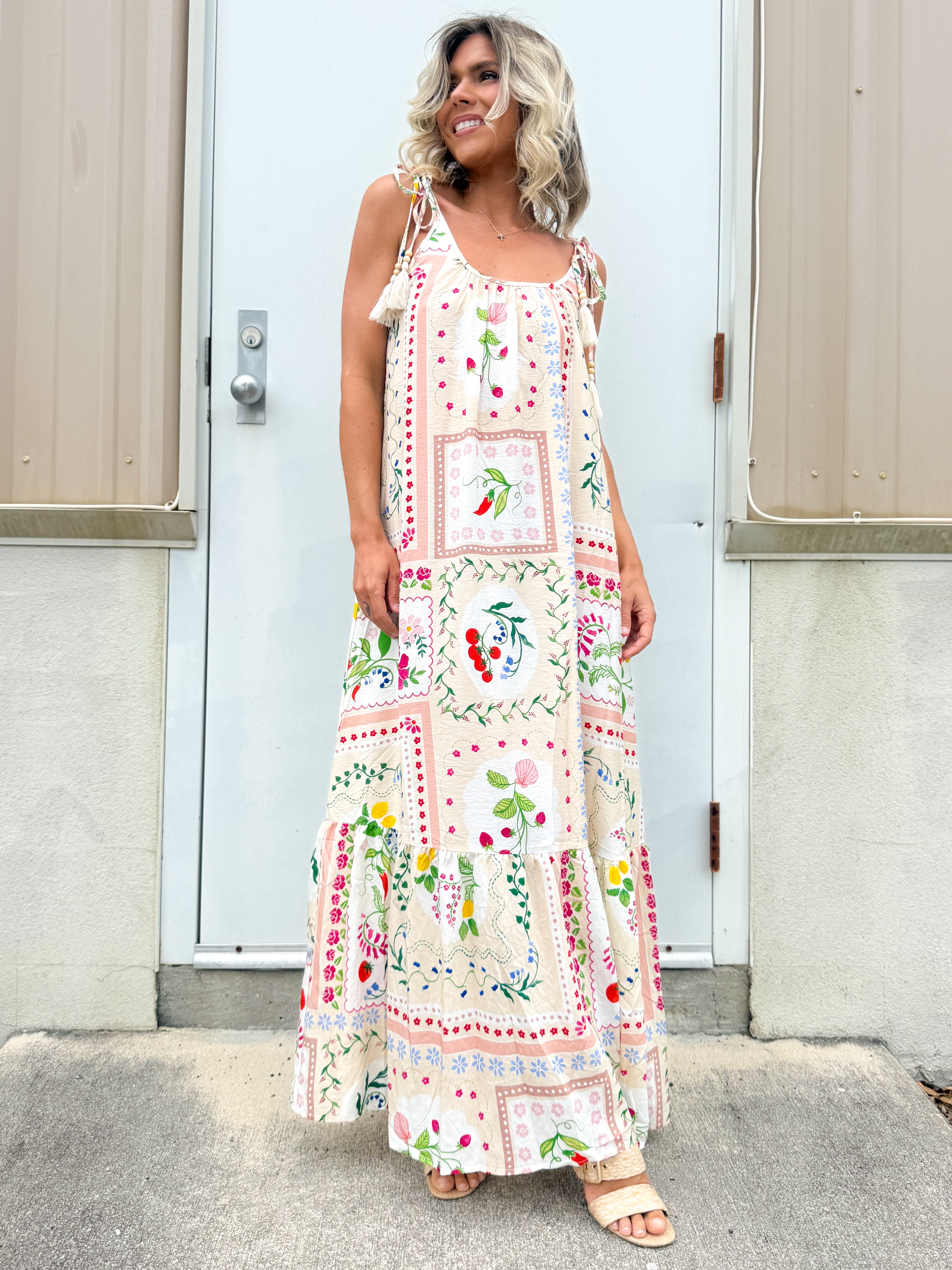 The Wildflower Nomad Dress-230 DRESSES/JUMPSUITS/ROMPERS-ODDI-Heathered Boho Boutique, Women's Fashion and Accessories in Palmetto, FL