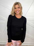 Restock: Confident Choice Long Sleeve Top-120 LONG SLEEVE TOPS-YELETE-Heathered Boho Boutique, Women's Fashion and Accessories in Palmetto, FL