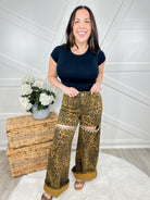 Lioness Pants-150 PANTS-Blue B-Heathered Boho Boutique, Women's Fashion and Accessories in Palmetto, FL