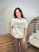 Gorgeous Mess Graphic Tee-130 Graphic Tees-Heathered Boho-Heathered Boho Boutique, Women's Fashion and Accessories in Palmetto, FL