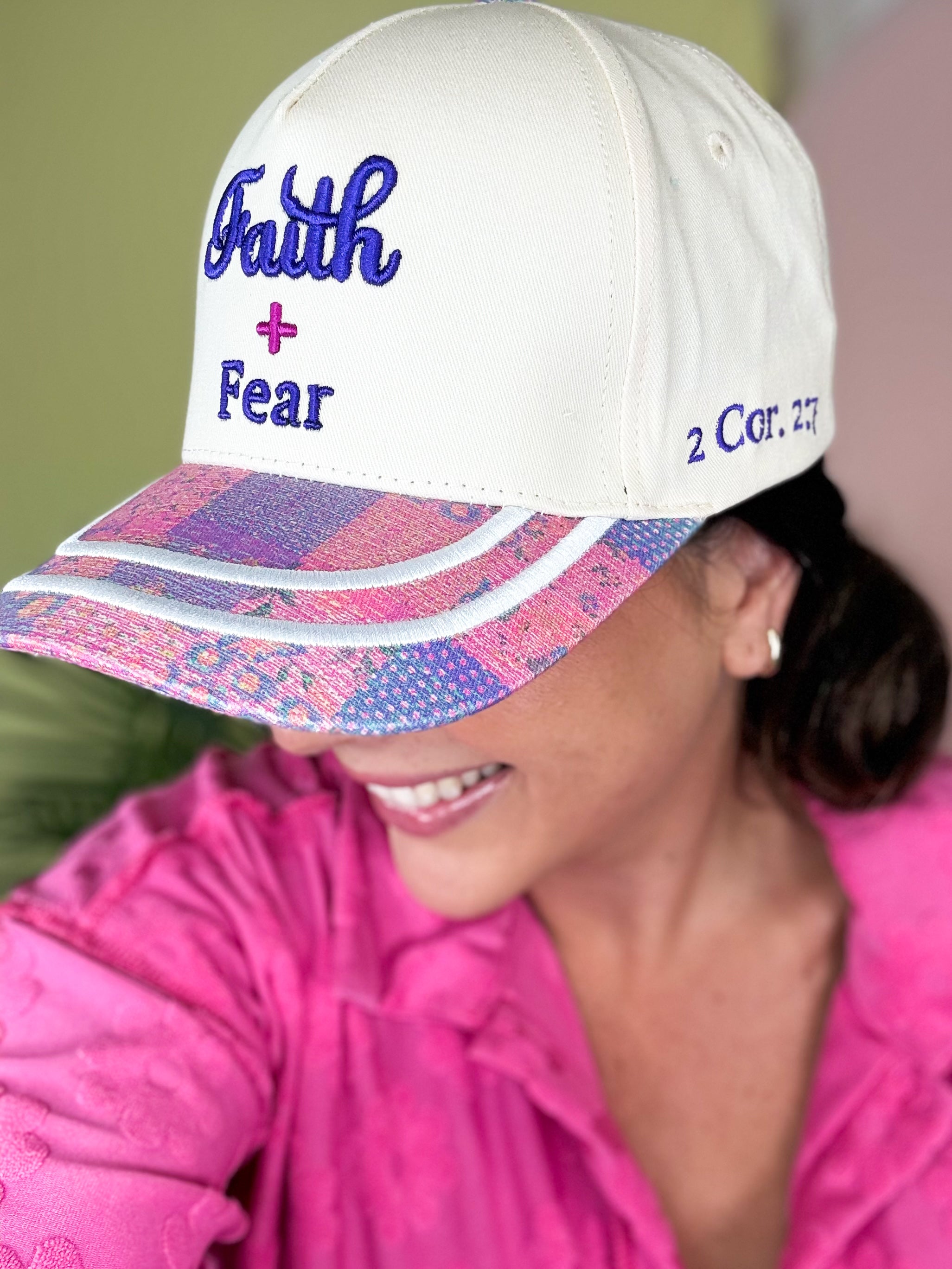 Heathered Boho Faith Over Fear Hat-330 Headwear-Heathered Boho-Heathered Boho Boutique, Women's Fashion and Accessories in Palmetto, FL