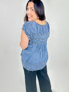 Sweet Home Top-110 Short Sleeve Top-Bibi-Heathered Boho Boutique, Women's Fashion and Accessories in Palmetto, FL