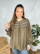 Effortless Charm Top-120 Long Sleeve Tops-First Love-Heathered Boho Boutique, Women's Fashion and Accessories in Palmetto, FL