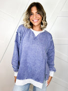 The Weekend Washed Pullover-120 LONG SLEEVE TOPS-ZENANA-Heathered Boho Boutique, Women's Fashion and Accessories in Palmetto, FL
