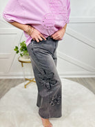 Flower Shop Denim Pants-150 PANTS-Easel-Heathered Boho Boutique, Women's Fashion and Accessories in Palmetto, FL