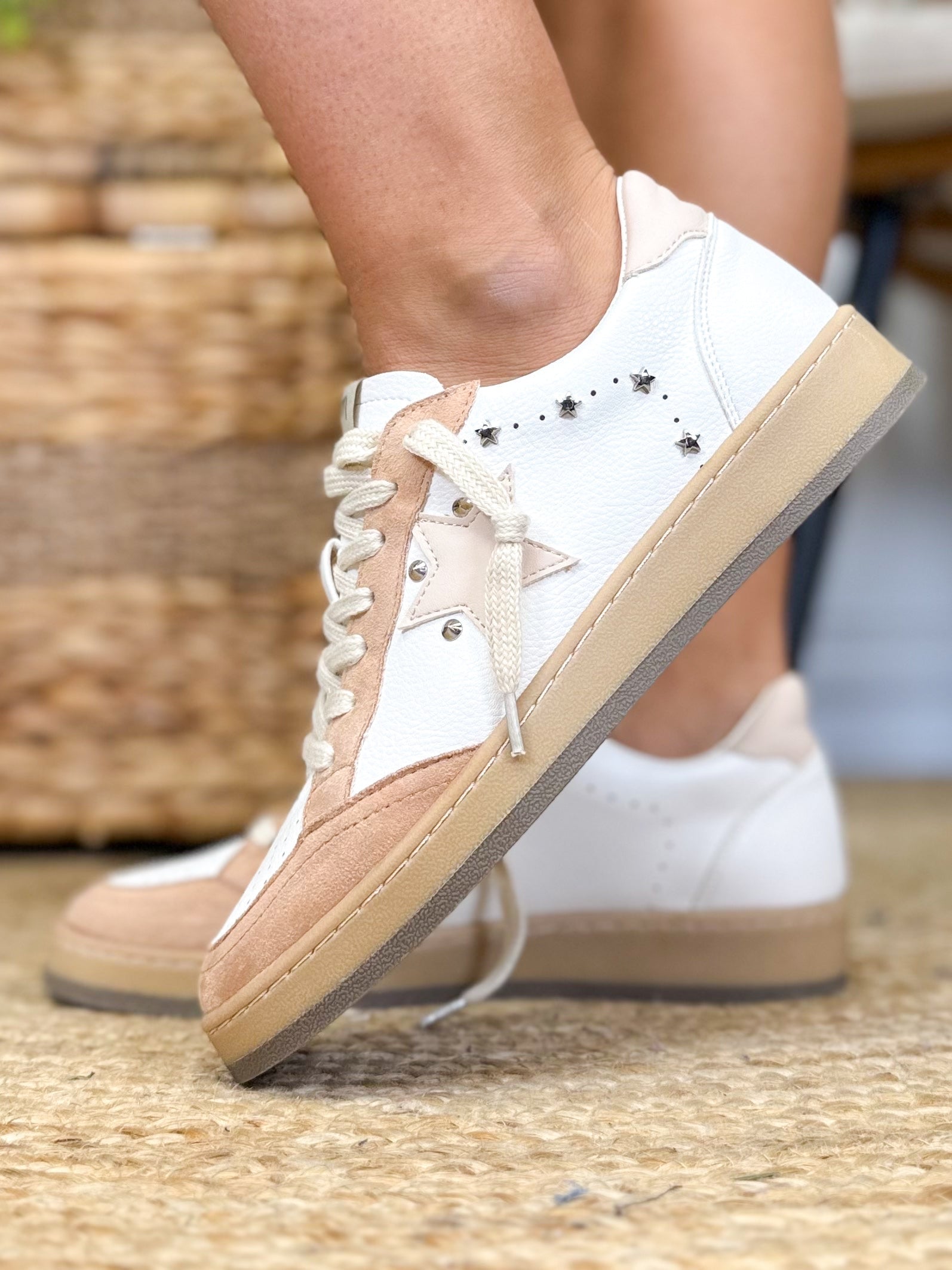 Miim Avery Sneakers - Pink White-350 SHOES-Miracle Miles-Heathered Boho Boutique, Women's Fashion and Accessories in Palmetto, FL