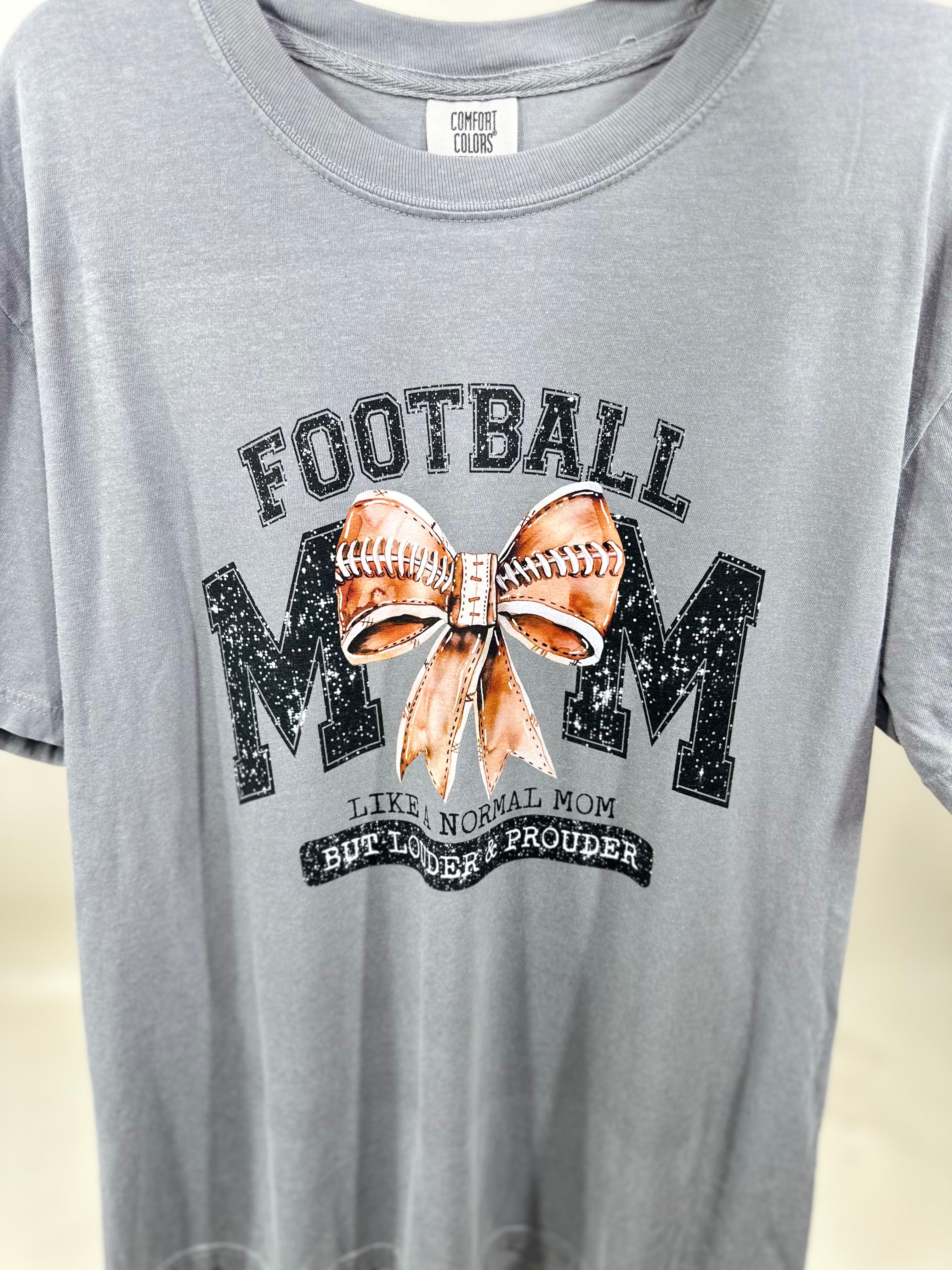 Football Mom Graphic Tee-130 Graphic Tees-Heathered Boho-Heathered Boho Boutique, Women's Fashion and Accessories in Palmetto, FL