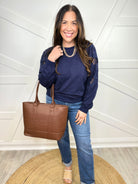 Uptown Pullover-120 LONG SLEEVE TOPS-P.S. Kate-Heathered Boho Boutique, Women's Fashion and Accessories in Palmetto, FL