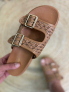Elevate Woven Platform Sandals - Cognac-350 SHOES-JPO SHOES-Heathered Boho Boutique, Women's Fashion and Accessories in Palmetto, FL