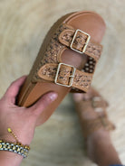 Elevate Woven Platform Sandals - Cognac-350 SHOES-JPO SHOES-Heathered Boho Boutique, Women's Fashion and Accessories in Palmetto, FL