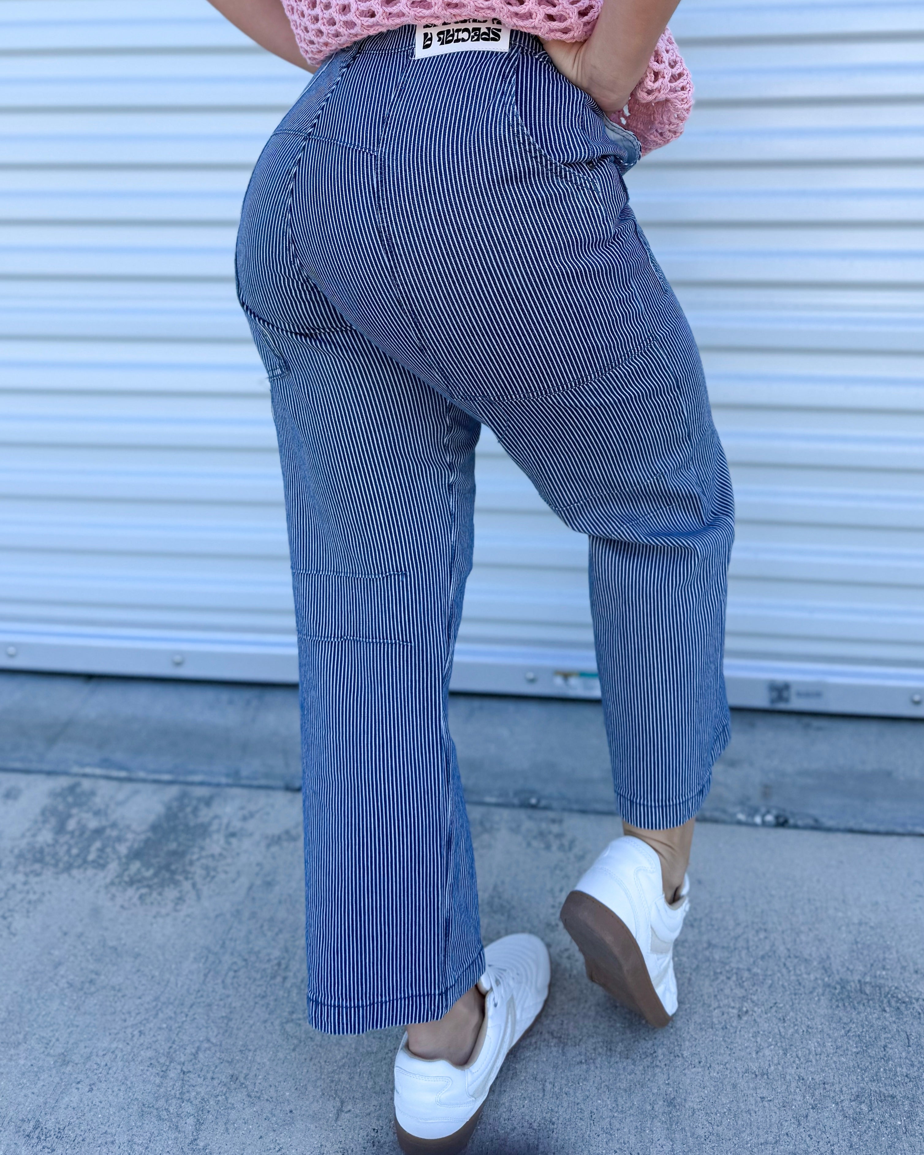 Beauty Within The Stripes Barrel Jeans-190 JEANS-SPECIAL A-Heathered Boho Boutique, Women's Fashion and Accessories in Palmetto, FL