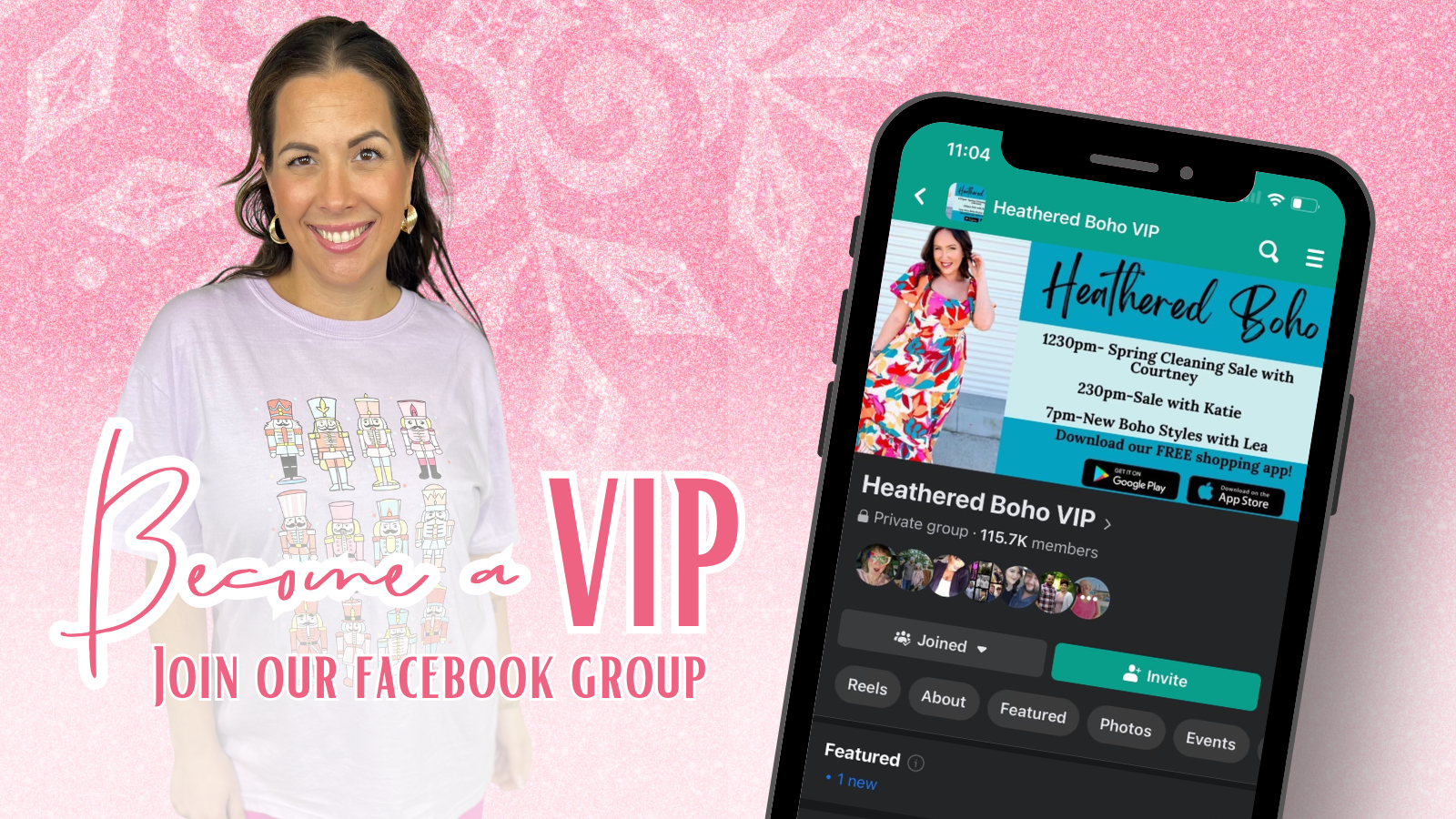 Become a VIP Join our Facebook Group | Heathered Boho Boutique | Women's Christmas Fashion | Palmetto, FL