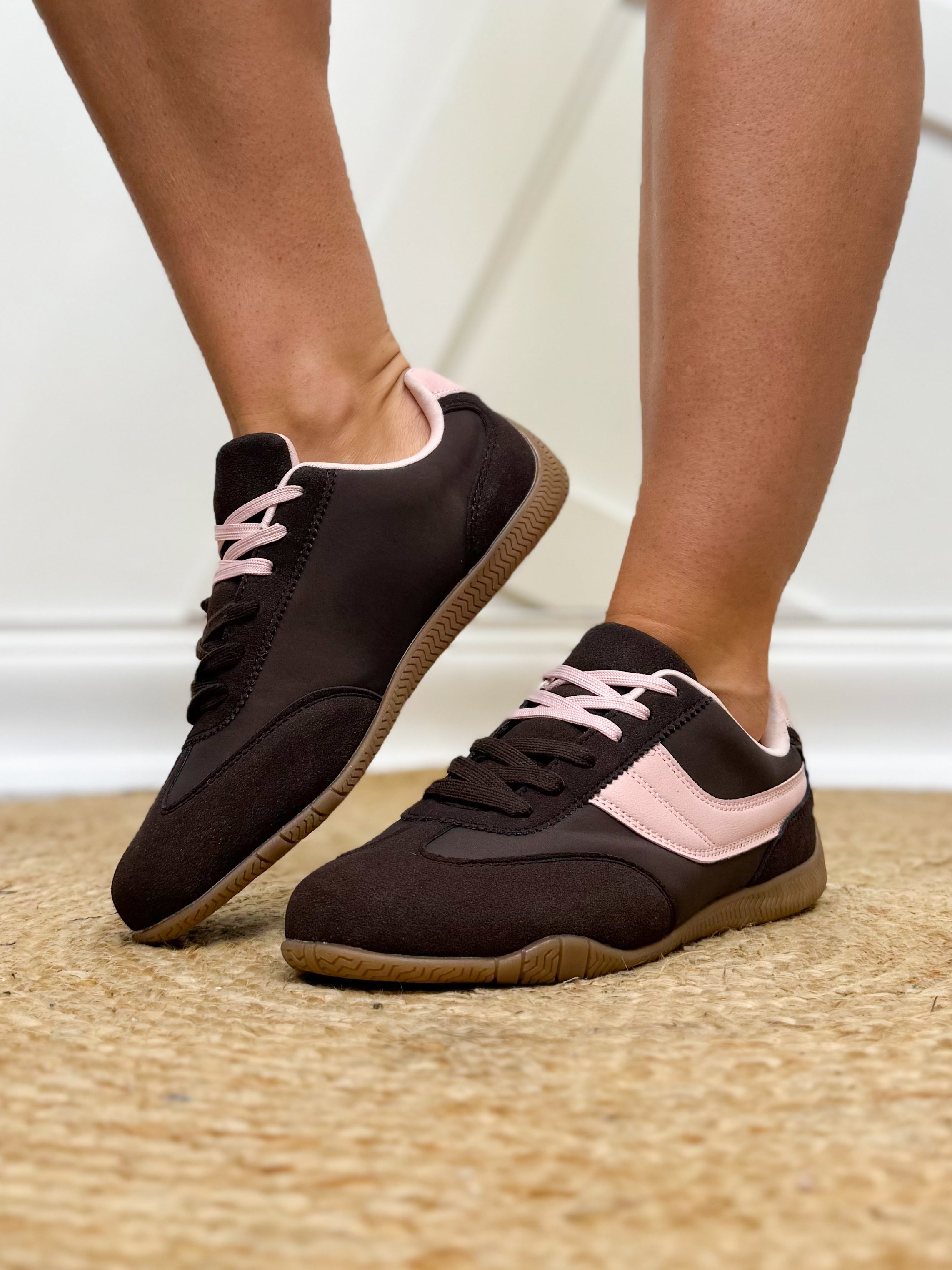 Estella Sneakers - Brown Pink-350 SHOES-Forever Link-Heathered Boho Boutique, Women's Fashion and Accessories in Palmetto, FL