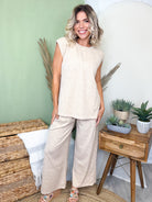 Aspen Knit Lounge Pants-150 PANTS-POLAGRAM-Heathered Boho Boutique, Women's Fashion and Accessories in Palmetto, FL