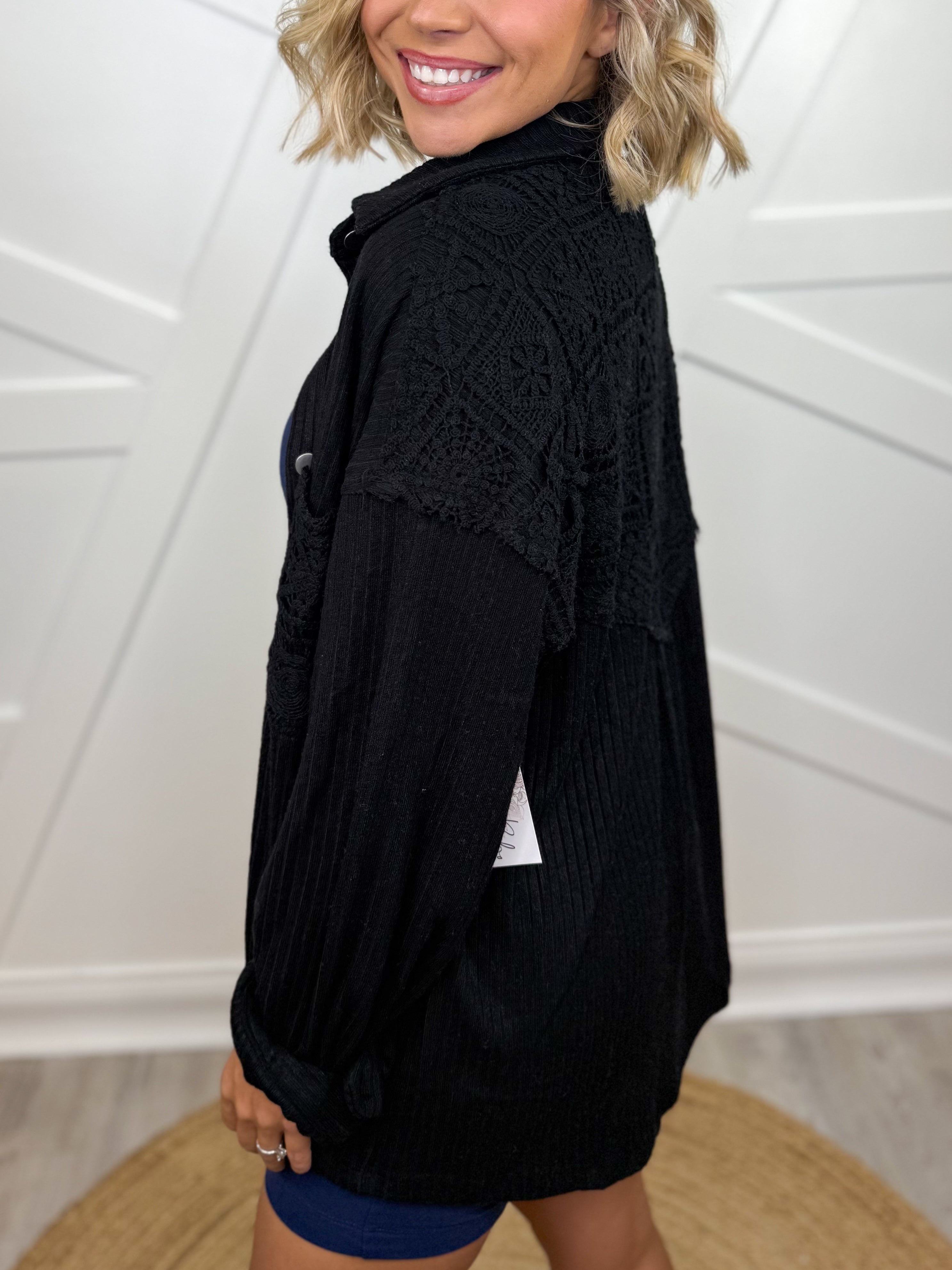 Manhattan Chic Shacket-200 Jackets/Shackets-Davi & Dani-Heathered Boho Boutique, Women's Fashion and Accessories in Palmetto, FL