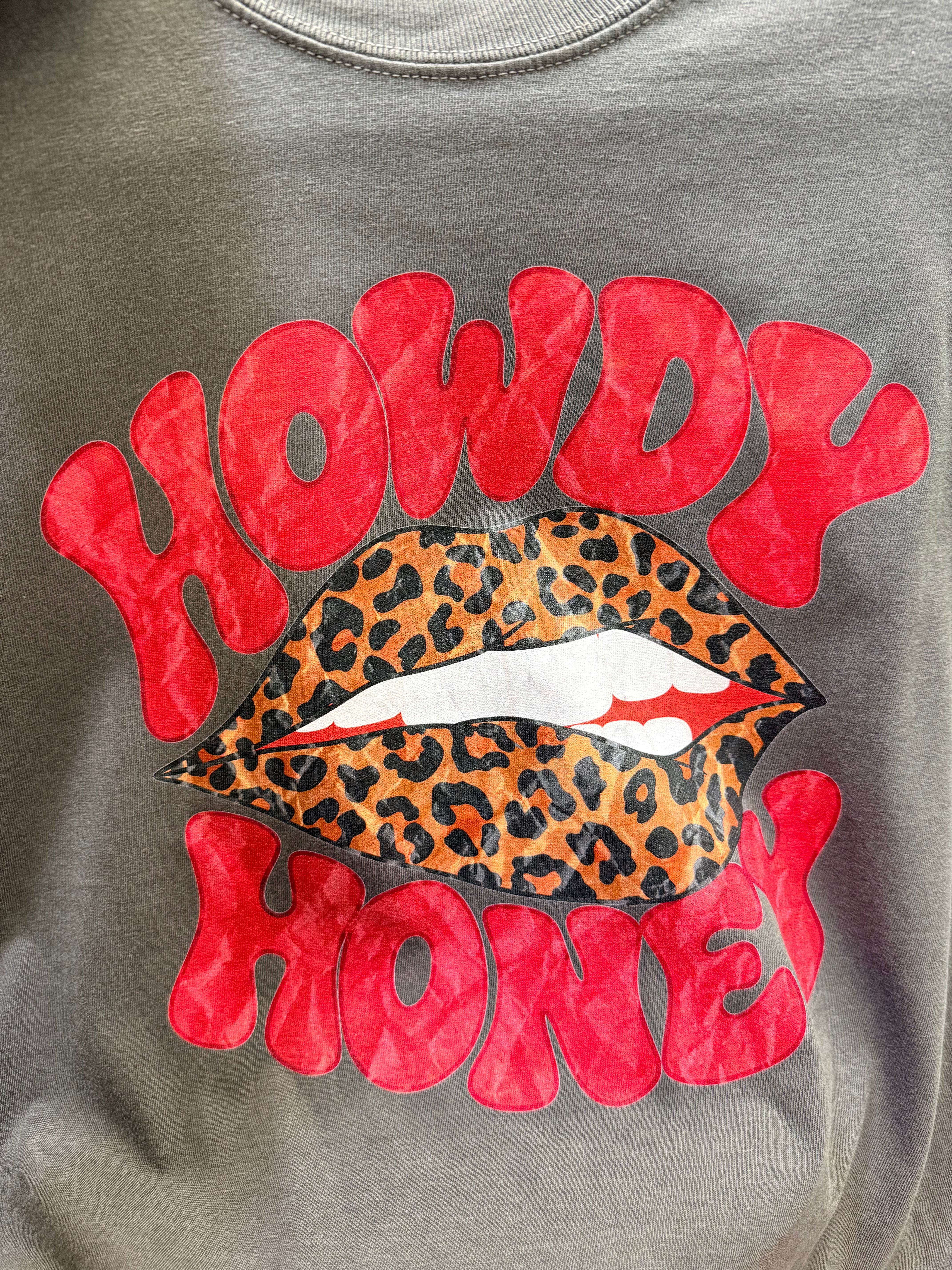 Howdy Honey Boxy Graphic Tee-130 Graphic Tees-Heathered Boho-Heathered Boho Boutique, Women's Fashion and Accessories in Palmetto, FL