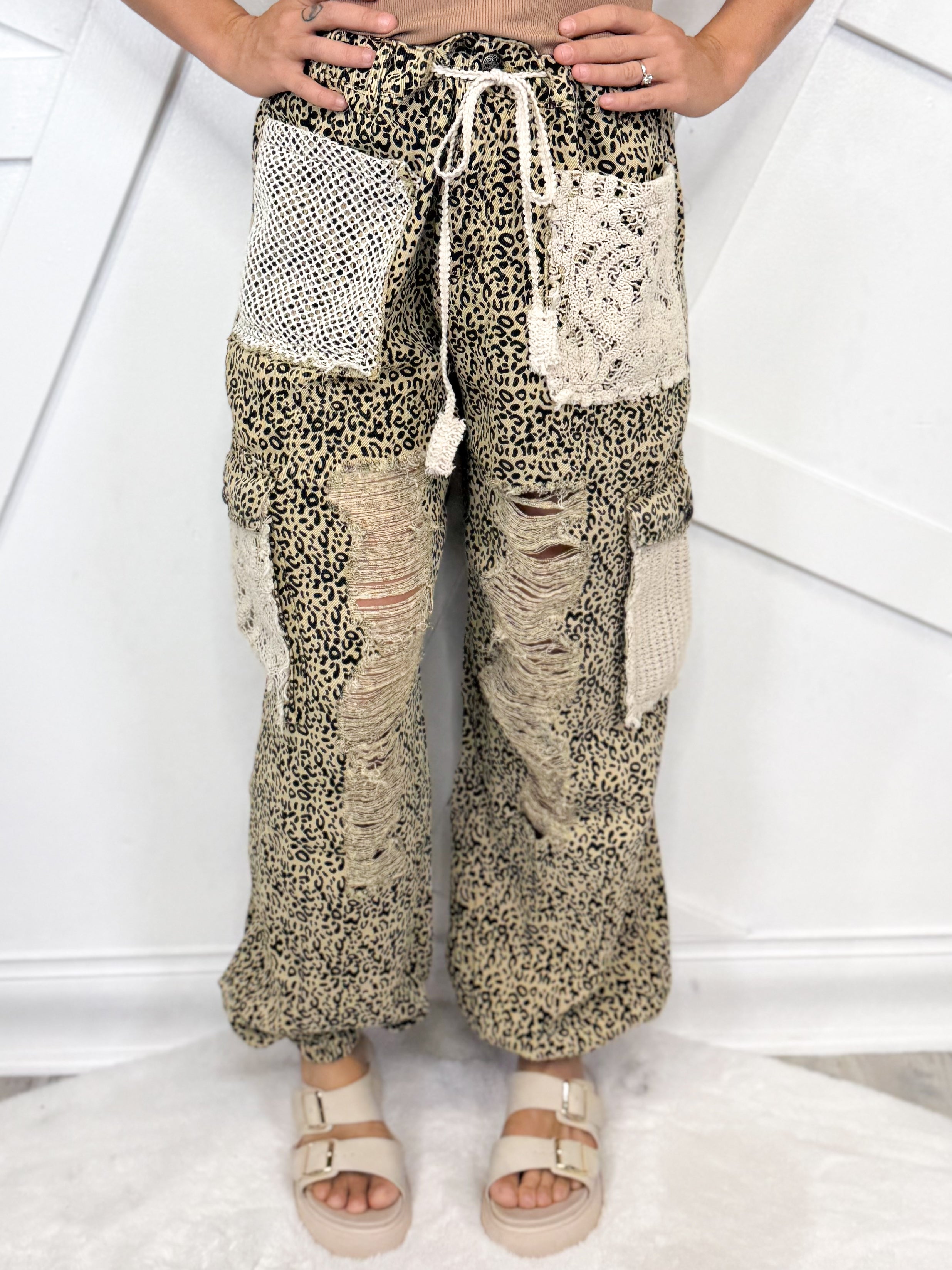 A Million Little Things Joggers - Sand Leopard-150 PANTS-Pol-Heathered Boho Boutique, Women's Fashion and Accessories in Palmetto, FL