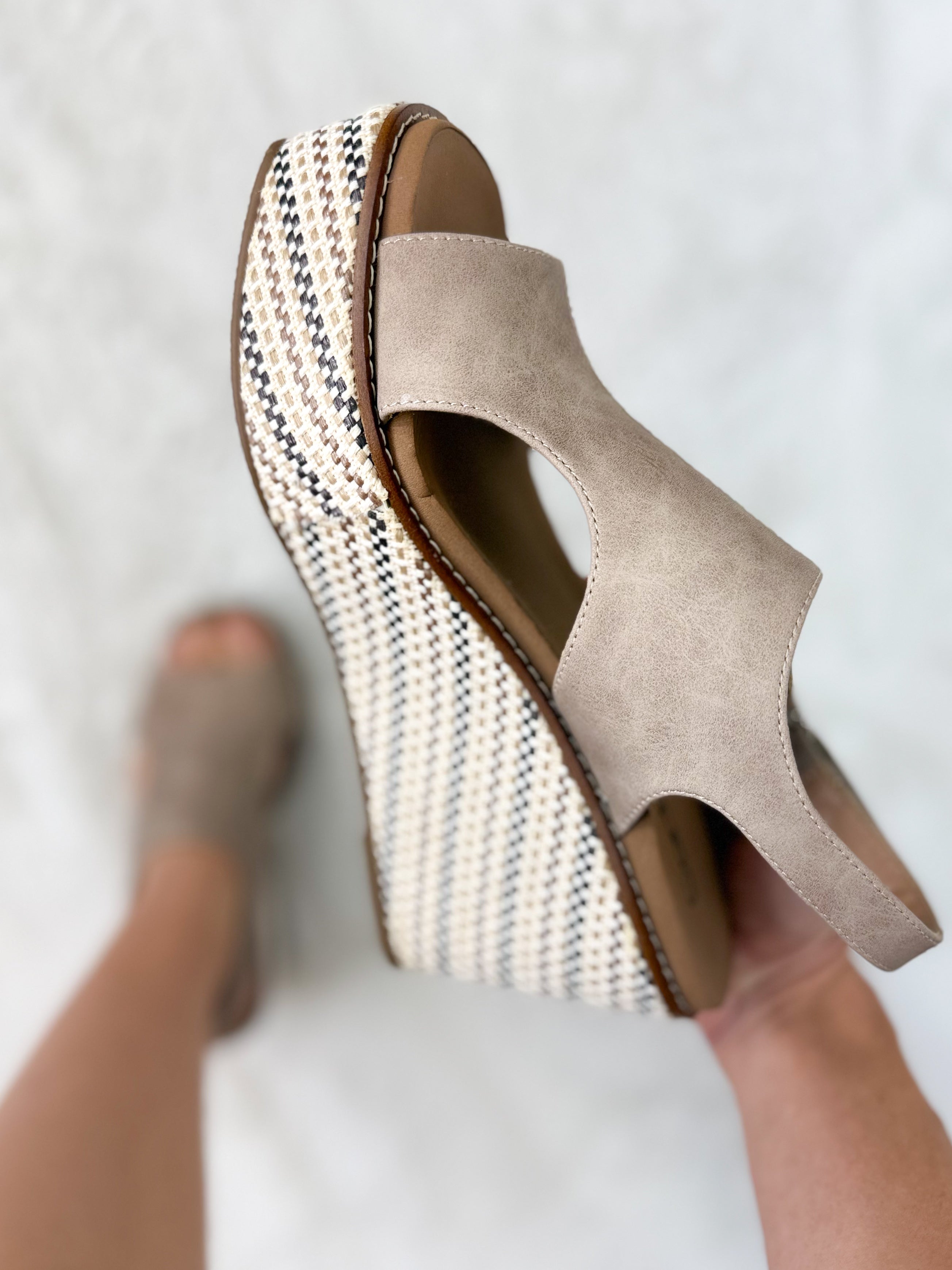 Freddie Wedges - Camel-350 Shoes-Corkys-Heathered Boho Boutique, Women's Fashion and Accessories in Palmetto, FL