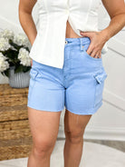 Good Life Cargo Shorts-160 shorts-Saige-Heathered Boho Boutique, Women's Fashion and Accessories in Palmetto, FL