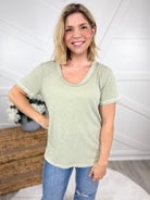 Out of the Ordinary Basic Top-110 Short Sleeve Top-Pol-Heathered Boho Boutique, Women's Fashion and Accessories in Palmetto, FL