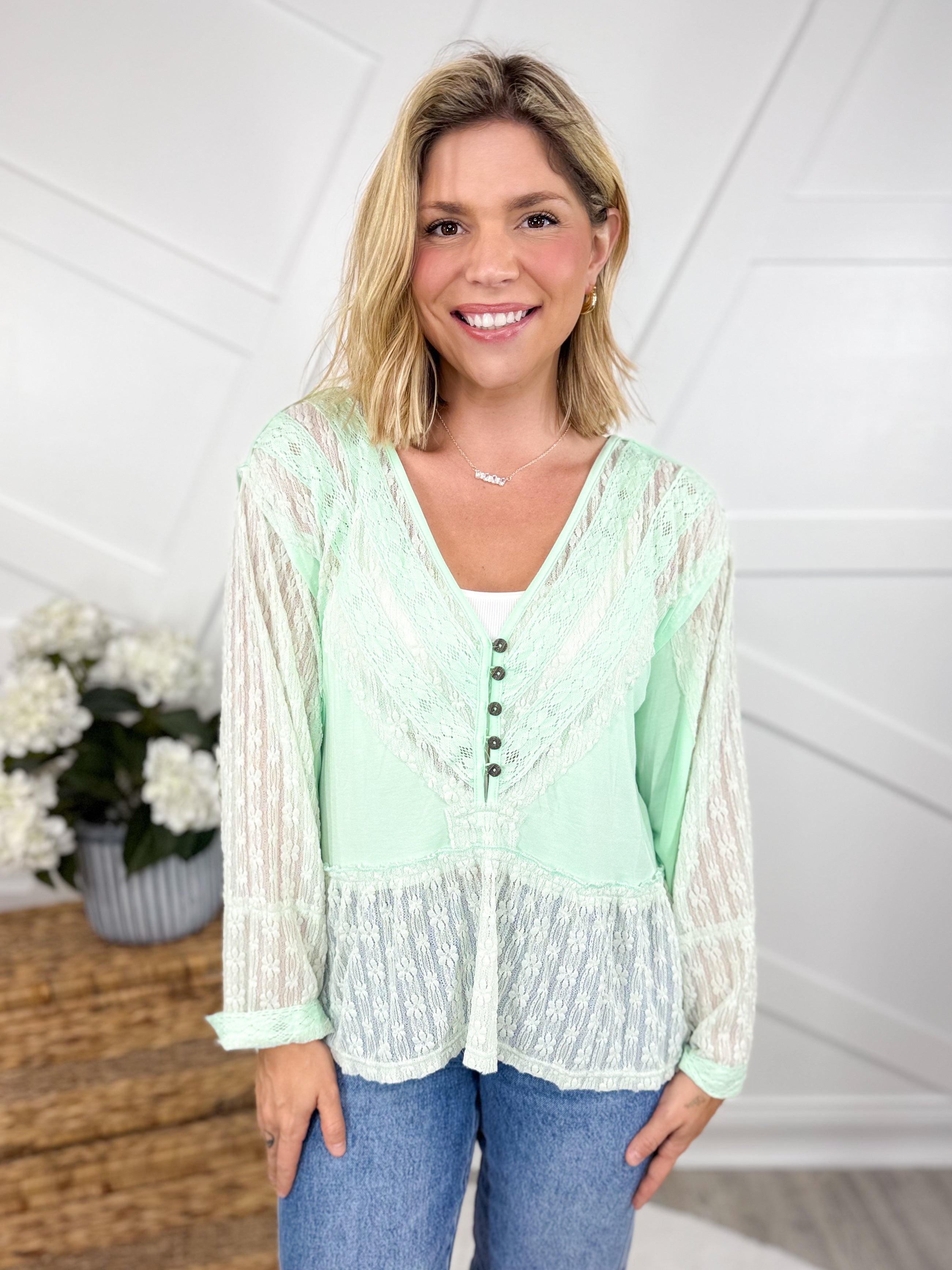 Like a Fairytale Top-120 Long Sleeve Tops-Pol-Heathered Boho Boutique, Women's Fashion and Accessories in Palmetto, FL