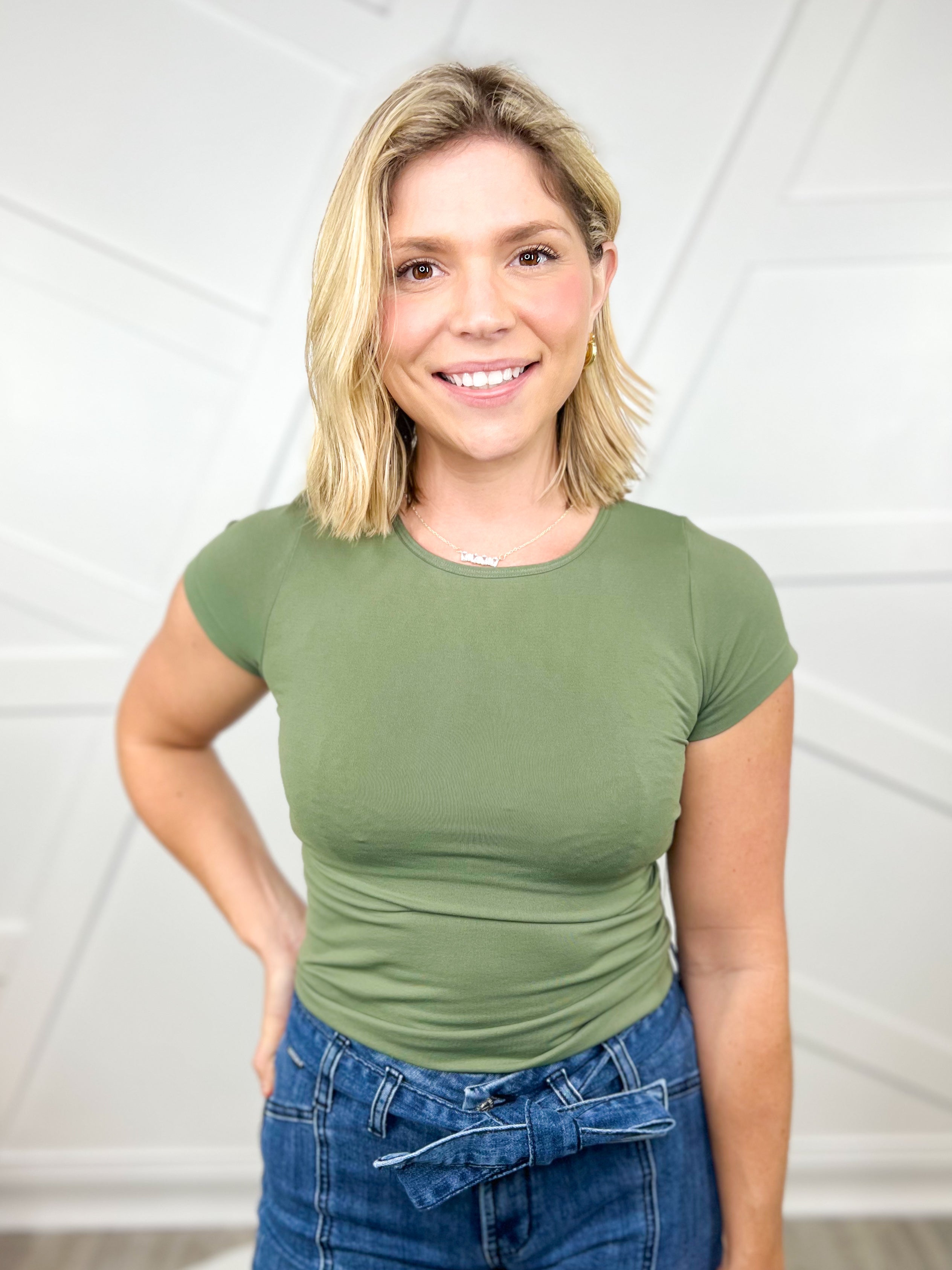 Restock: Perfect Staple Top-110 Short Sleeve Top-YELETE-Heathered Boho Boutique, Women's Fashion and Accessories in Palmetto, FL