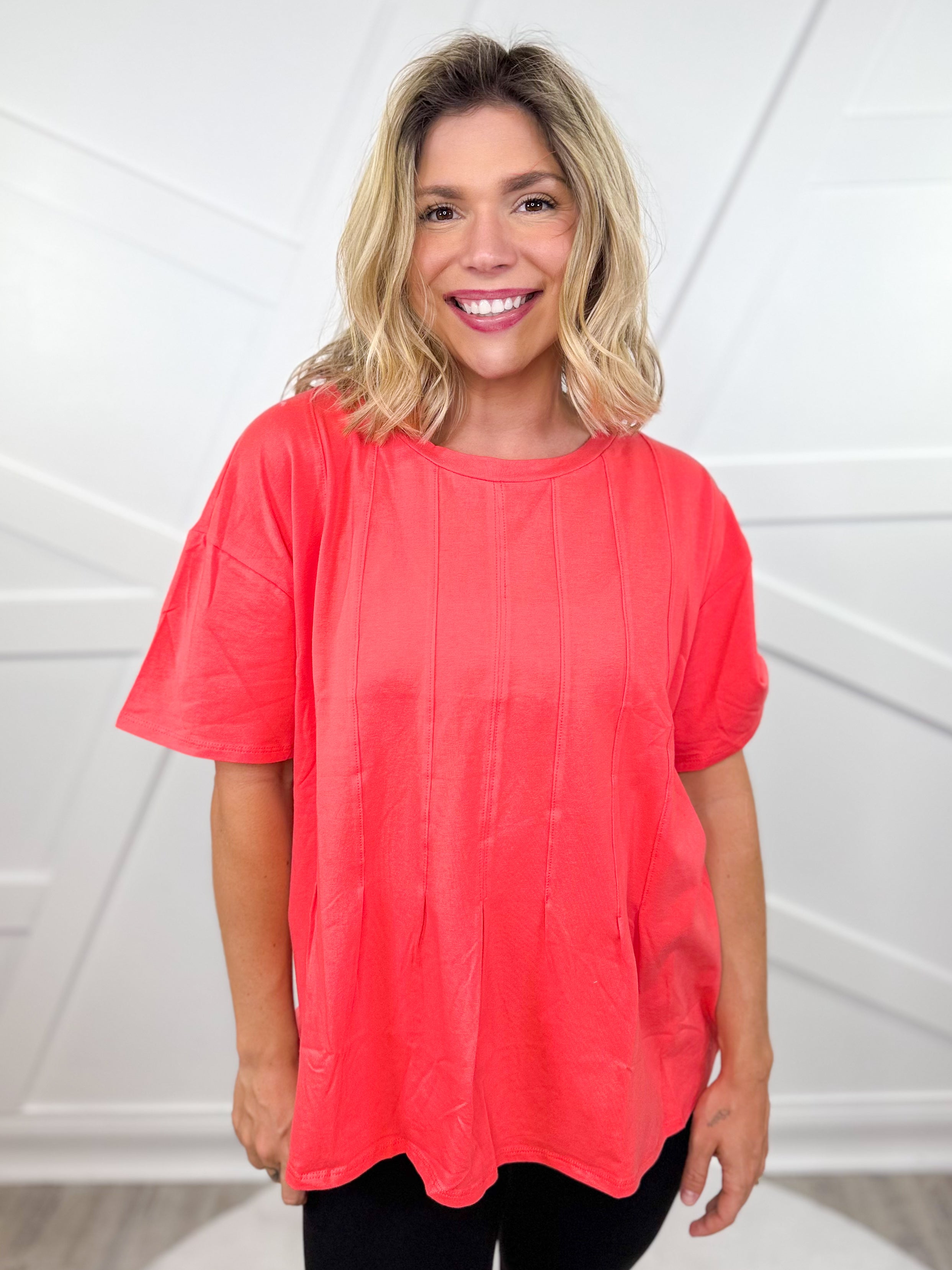 Rays Of Hope Top-110 SHORT SLEEVE TOP-SEW IN LOVE-Heathered Boho Boutique, Women's Fashion and Accessories in Palmetto, FL