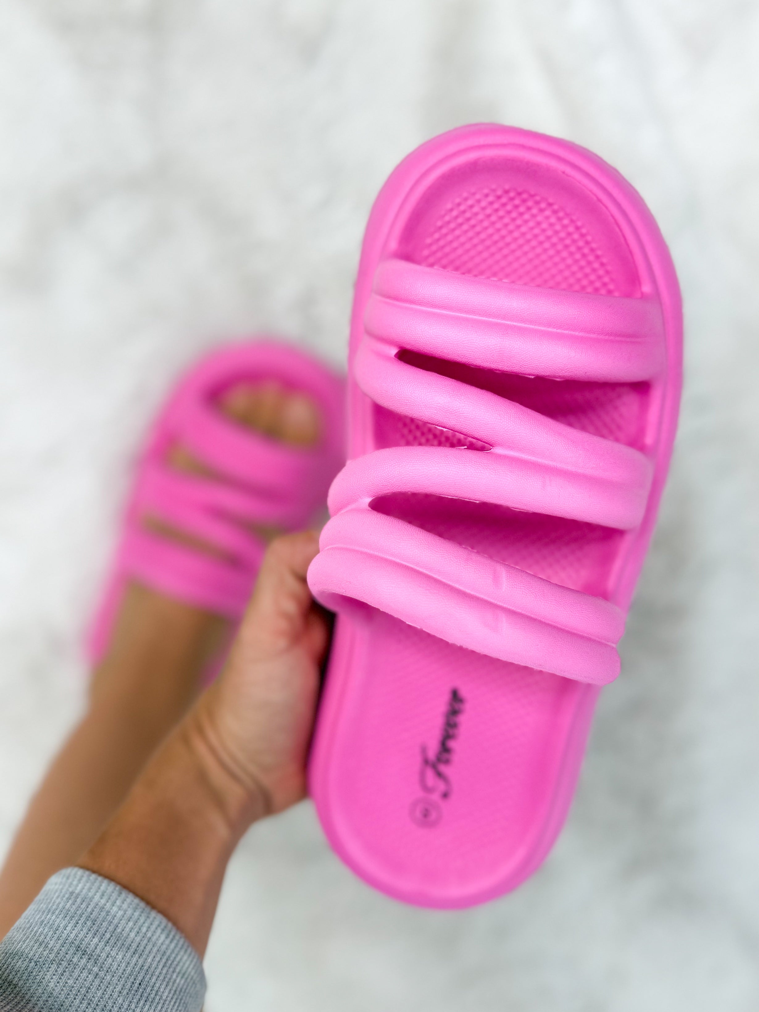 DOORBUSTER: Step It Up Sandals - Fuschia-350 SHOES-Forever Link-Heathered Boho Boutique, Women's Fashion and Accessories in Palmetto, FL