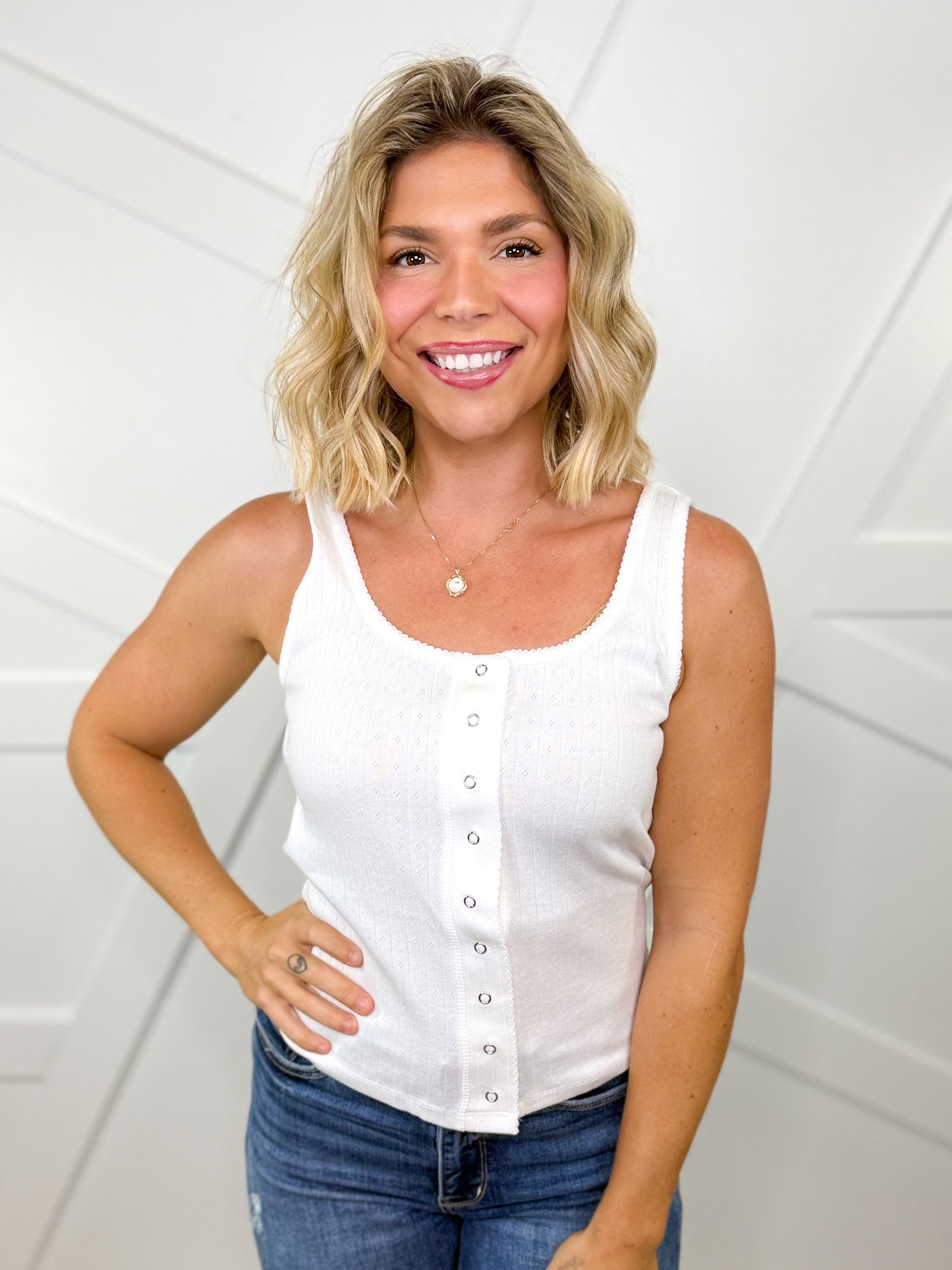 PREORDER: Walk a Fine Line Tank Top-400 Takeover/Pre-Order-White Birch-Heathered Boho Boutique, Women's Fashion and Accessories in Palmetto, FL