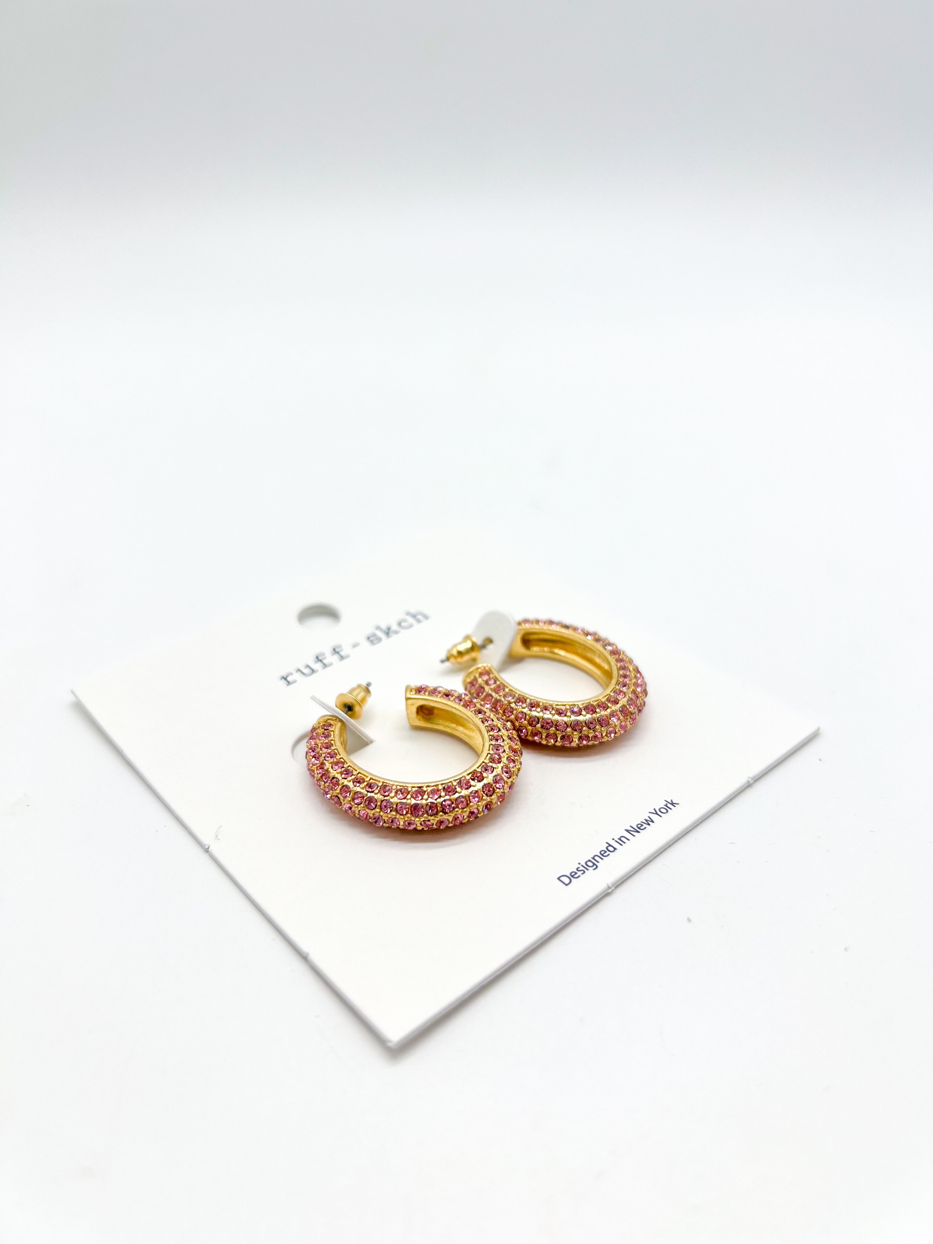 Hooked the Bling Earrings-310 Jewelry-Rough Sketch-Heathered Boho Boutique, Women's Fashion and Accessories in Palmetto, FL