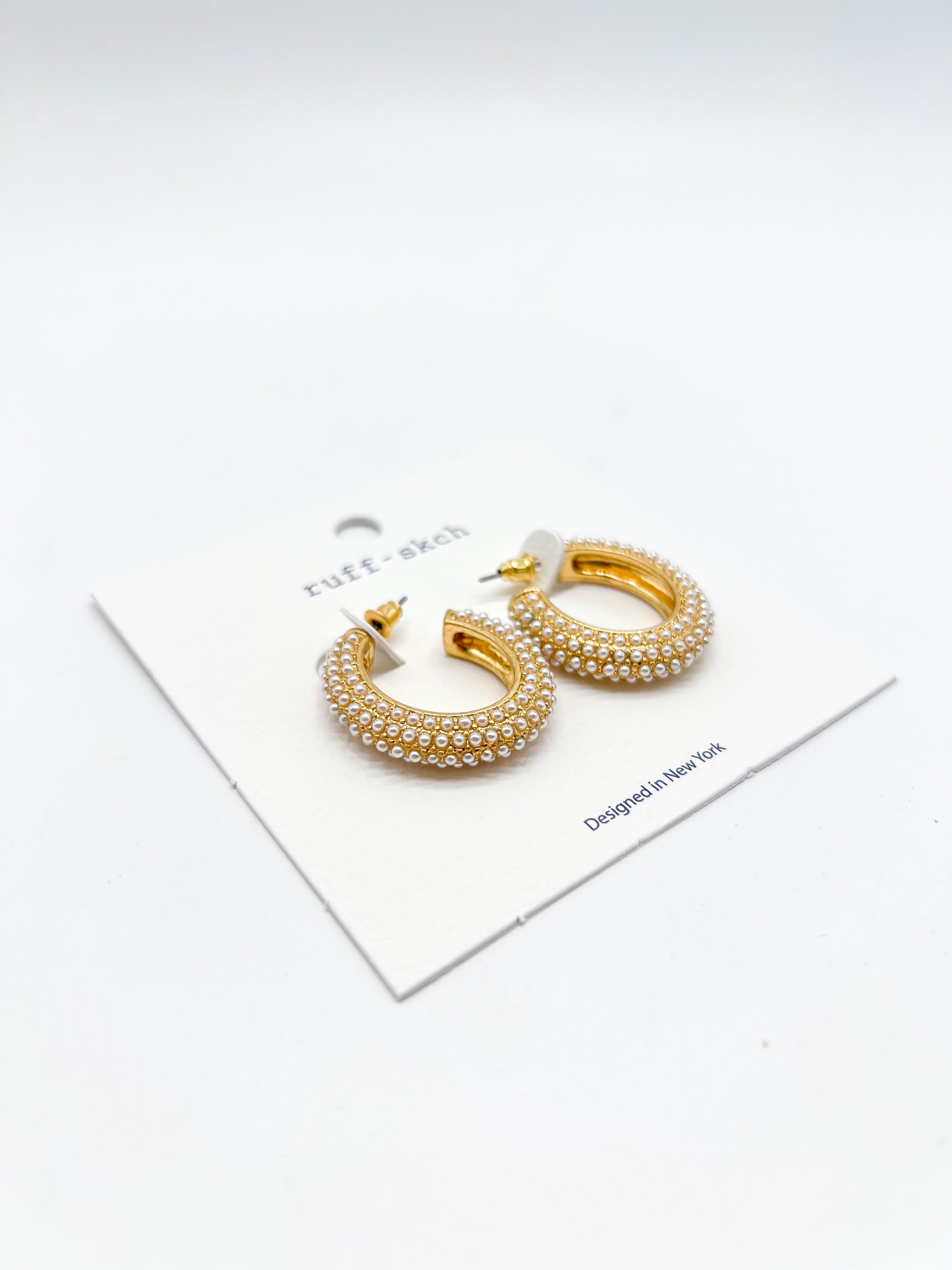 Hooked the Bling Earrings-310 Jewelry-Rough Sketch-Heathered Boho Boutique, Women's Fashion and Accessories in Palmetto, FL