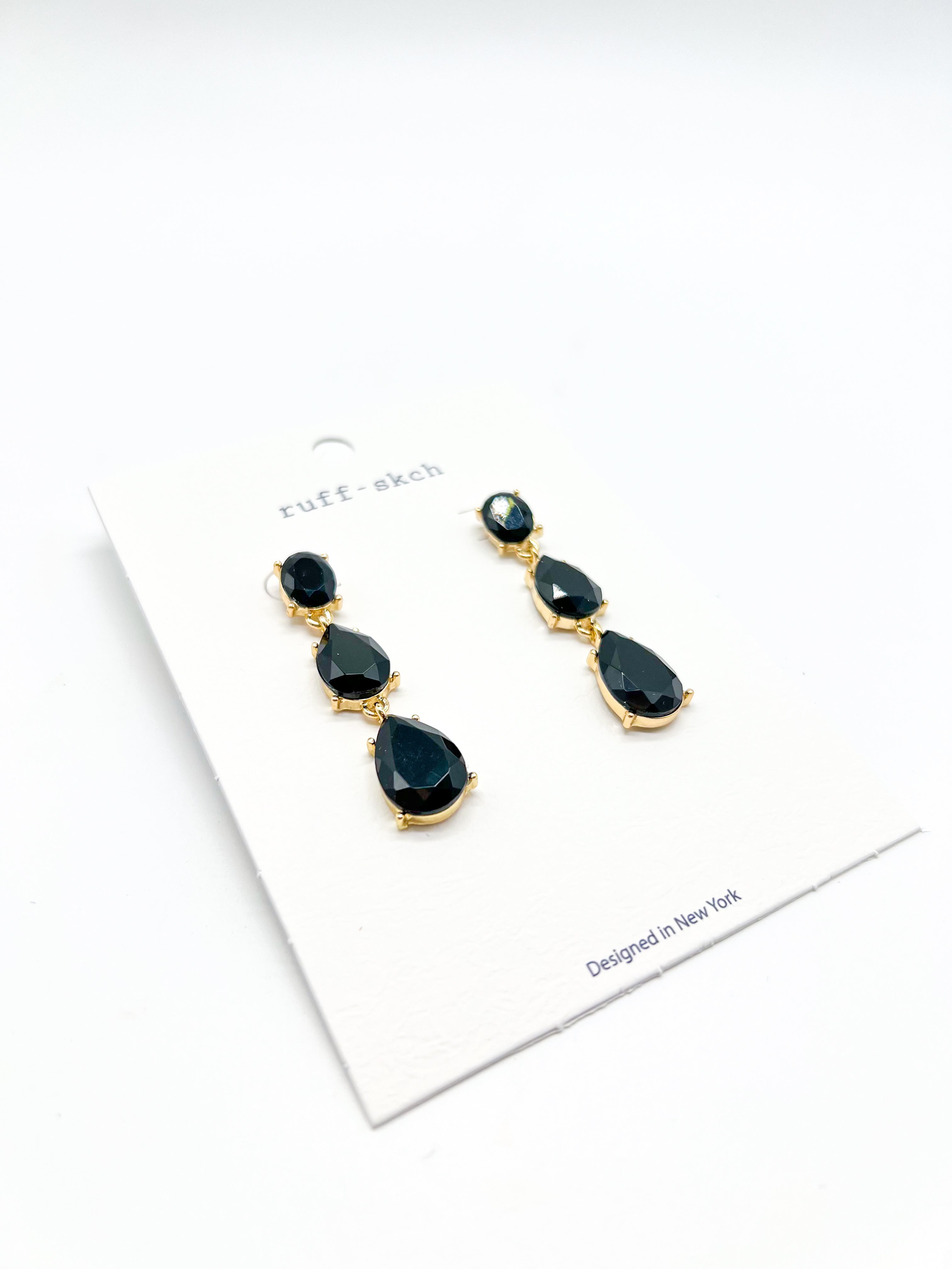 Colorful Raindrop Earrings-310 Jewelry-Rough Sketch-Heathered Boho Boutique, Women's Fashion and Accessories in Palmetto, FL